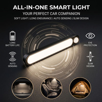 Shuntour Nouvelles lumières de coffre de voiture à détection automatique ABS, recharge USB, universelles, pour plafond et hayon, portables, de luxe