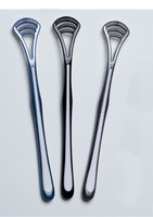 Nettoyant de langue réutilisable double face en plastique pour hommes, réduit la mauvaise haleine, élimine les dépôts blancs épais, soin buccal, brosse à langue noire