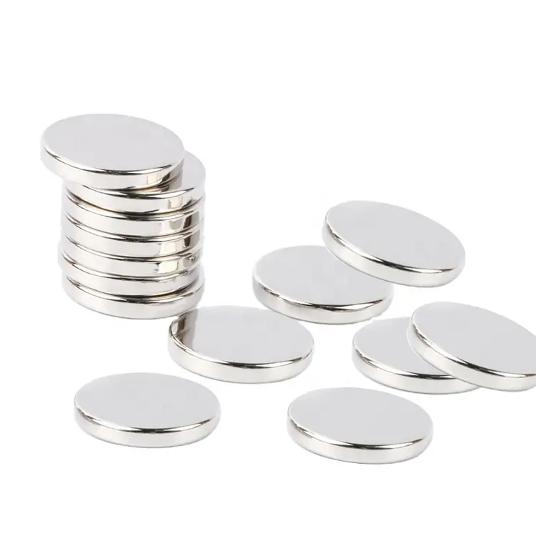 Cina Produsen Ni Lapisan Super Kuat Disc NdFeb Magnet Neodymium Kuat Langka Bumi Magnet 1 Inci Bulat Magnet