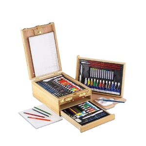 Professional <strong>Art</strong> Supplies 96pcs Wooden Box <strong>Easel</strong> <strong>Art</strong> Set for Sketching and Drawing in Wooden Box - Product Image 1