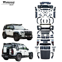 Kit de carrosserie Jetour T2 Traveller Upgrade Defender Style, kit de conversion complet, kit carrosserie large, pare-chocs, ailes, calandre, capot, embout d'échappement
