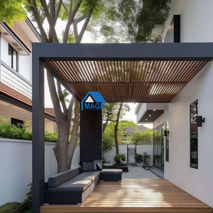 Pergola Bioclimatica Premium Personalizzata in Stile Australiano per Patio, <span class=keywords><strong>Terrazza</strong></span> e Balcone, con Tetto a Lamelle Orientabili in Alluminio per Esterni - Product Image 5