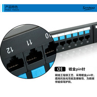 Panel Patch UTP 110 IDC Cat.6 24 Port Tipe Baru Berkualitas Tinggi 19 Inci