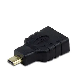 Penjualan laris adaptor HDMI ke mikro HDMI konverter HDMI Video HDTV pria ke wanita berlapis emas 24K