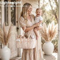 Sac à langer matelassé en nylon grande capacité personnalisé pour maman, organisateur de poussette suspendu, sac fourre-tout pour maman, sac de poussette pour bébé