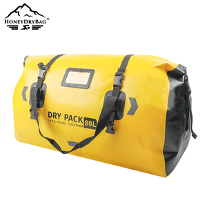 Bolsa de Lona Impermeable de PVC de 50L Personalizada OEM, Bolsa de Viaje Resistente, Mochila Convertible para Campamento al Aire Libre - Product Image 3
