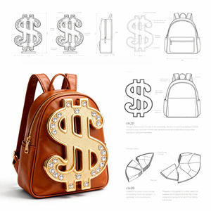 Mochila Ita Personalizada Tipo Escolar con Inserto de Exhibición Único Incluido, Diseño Lindo con Símbolo de Moneda - Product Image 5