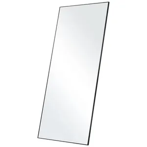 73.23 ''x 33.86'' có thể điều chỉnh vuông LED sàn gương khung nhôm thiết kế tối giản cho toàn bộ cơ thể thay đồ phòng khách phòng ngủ - Product Image 1