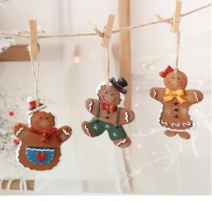圣诞树脂姜饼人小挂件圣诞树挂件装饰可爱姜饼人圣诞装饰