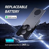 Penjepit Uang Pintar Serat Karbon Premium Grosir dengan Chip Pelacak RFID Terintegrasi, Tipis Minimalis untuk Saku Depan, Dompet Kartu Pria