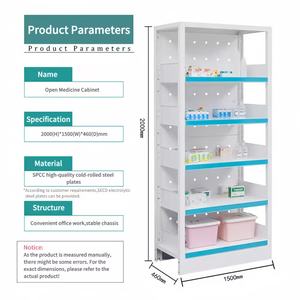 Étagères de <span class=keywords><strong>pharmacie</strong></span> de médecine durables en métal <span class=keywords><strong>armoire</strong></span> à <span class=keywords><strong>pharmacie</strong></span> ouverte pour l'hôpital, service de consultation externe, clinique, site expérimental - Product Image 5