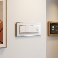 Interrupteur mural intelligent Niva à écran tactile en verre, 1 voie, contrôle Wi-Fi à distance, fonction personnalisable, maison intelligente modulaire