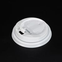 Couvercle en plastique PS jetable de haute qualité, écologique et anti-fuite pour gobelets à emporter, café et boissons chaudes