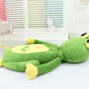 Cama de felpa suave de rana bonita de gran oferta con forma de animal de dibujos animados con relleno de algodón PP Servicio OEM para niños y adultos - Product Image 4
