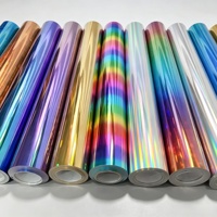 Film élastique en PU écologique multi-couleurs, effet métallique, thermocollant (HTV), pour baskets, sacs à main, vêtements, impression de motifs personnalisés DIY