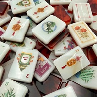 Set Mahjong Amerika Premium Fire + Fortune 160 Ubin 2-Lapisan Ukiran Miss Pearl Mahjong Natal