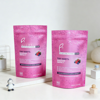 Sac en papier kraft biodégradable de haute qualité, autoportant, personnalisé avec fermeture éclair pour l'emballage alimentaire