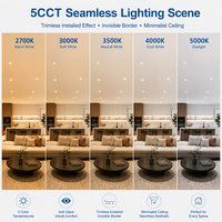 Spot LED encastré rond et carré dimmable 3'' 4'' COB anti-éblouissement sans cadre