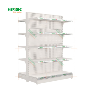 Heavy Duty <strong>Double</strong>-<strong>Sided</strong> Metal Steel Gondola <strong>Shelving</strong> System for Supermarkets and Grocery Stores for Shop Racks - Product Image 2