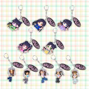 Wholesale Custom Korea Kpop Girl Groups Merchandise Idol News Acrylicn Keychains Kpop NJ Key Ring Keychain Profiles