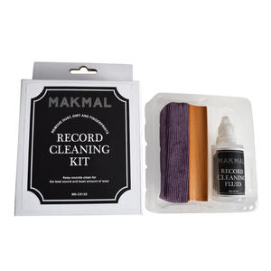Kit de nettoyage de disques vinyles Makmal avec brosse et liquide, ensemble de nettoyage anti-poussière - Product Image 1