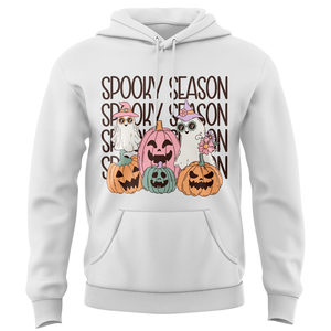 Pur coton Hippie Hallowmas Boo fantôme laisse aller goules saison effrayante cuisses épaisses Vibes personnalisé joyeux noël sweats à capuche unisexe - Product Image 6