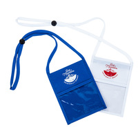 Vente en gros Logo personnalisé Lanyard Titulaire de la carte de crédit Etudiant Pochette de voyage Portefeuille de haute qualité Porte-badge d'identification pour exposition