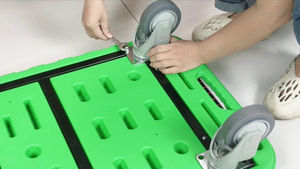 Soporte de plástico anticorrisivo de 3 "4" 5 ", rodamiento de bolas, anillo de agarre de fricción de freno Total, ruedas giratorias TPR - Product Image 6