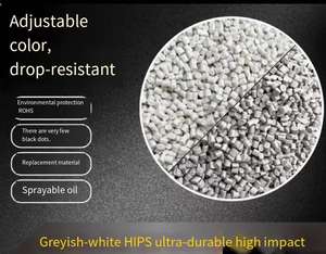 גרגירי פלסטיק HIPS ממוחזר ידידותי לסביבה, צבע: אפור/לבן, 475, 5%-10% חיזוק סיבי זכוכית, UL94 V0 (ניתן להתאמה אישית) - Product Image 2