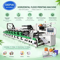 Machine d'impression flexographique horizontale 4 couleurs pour l'impression de gobelets en papier et d'étiquettes