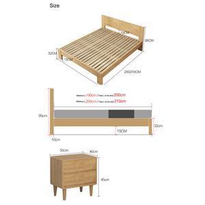 Ensembles de chambre à coucher au design moderne, lit plateforme en bois, meubles de chambre à coucher pour enfants ou adultes - Product Image 6
