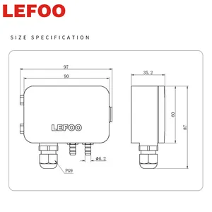 LEFOO 4 -20 Ma China Memproduksi Pressure Transmitter Rendah Sensor Tekanan Diferensial