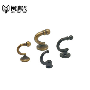 Min Hong Xing Zinc Alloy Slip <b>Hook</b> Black Antique Style Cabinet Coat Hat <b>Hook</b> Nordic Modern Minimalist Hardware Accessory - Product Image 1