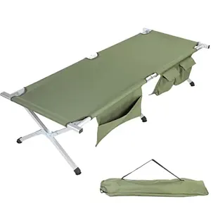BSCI定制户外睡眠轻便易携带铝制折叠帐篷床担架床婴儿床折叠野营床