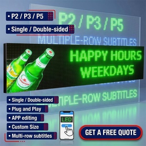 Panneau LED défilant programmable, USB Wifi, petit écran numérique pour intérieur/extérieur, panneau de signalisation pour bar, personnalisable, affichage de messages <span class=keywords><strong>électronique</strong></span>s - Product Image 1