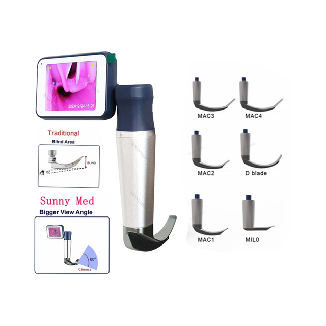 SY-P020N Medical Portable Reusable Laryngoscope Anesthesia Icu Rigid Laryngoscope Difficult Intubation Kit Video Laryngoscopy