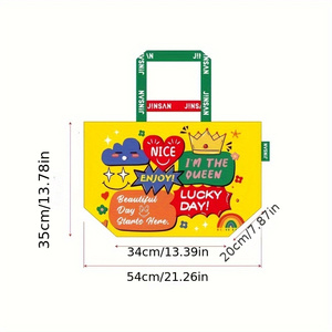 2025 nóng bán quảng cáo tùy chỉnh in logo sinh thái thân thiện Tote có thể tái chế PP dệt Túi mua sắm với xử lý - Product Image 4