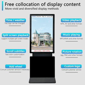 Qtenboard 43 49 55 65 inch đứng miễn phí đa cảm ứng 360 độ xoay kỹ thuật số biển tầng đứng máy nghe nhạc quảng cáo hiển thị - Product Image 2