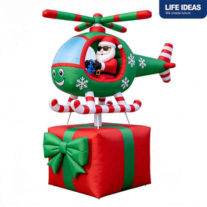 Tobogán Inflable Moderno para Jardín con Diseño de Santa Claus, Muñeco de Nieve y Reno, Decoración Impermeable para Exteriores, Patio, Jardín, Fiestas - Product Image 4
