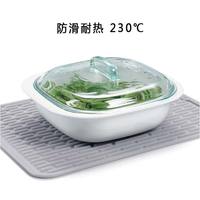 Nouveau produit 2026 : Ensemble de tapis de séchage XL en silicone étanche pour comptoir de cuisine, noir et gris