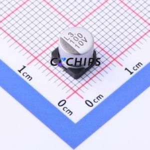 Condensateur électrolytique en aluminium SMD UUR1A101MCL1GS, SMD, D6.3xL5.8mm 100uF 20% 10V 70mA-120Hz - Product Image 1