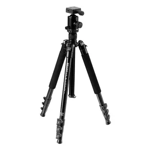 Triopol Nhôm Máy Ảnh DSLR Gấp Ánh Sáng Trọng Lượng Tripod Đứng Cho Điện Thoại Mini Tripod Có Thể Với Monopod Và Bóng Đầu