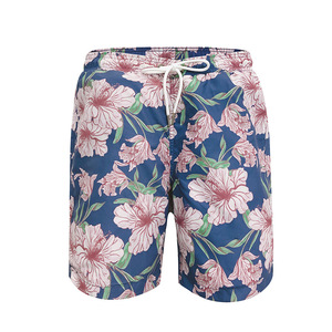 Men's Pineapple Palm Leaf Printed Board Shorts Pattern Quick Dry Drawstring Elastic Waist Casual <b>Surf</b> Swim Trunks Wholesale OEM - Product Image 4