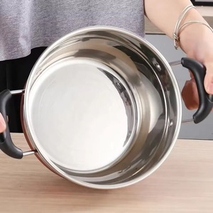 Hot Bán 12Pcs Thép Không Gỉ Chậu Và Chảo Sang Trọng Nấu Ăn Không Dính Chảo Cảm Ứng Chảo Chứng Khoán Nồi Bộ - Product Image 3