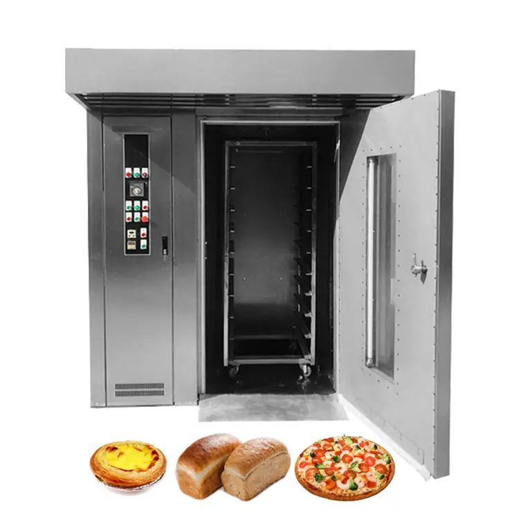 Industrial bread baking machine equipment biscuits bakery rotary gas ovens
