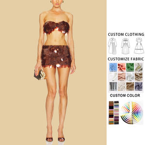 Mới Mùa Xuân Cross-Biên Giới Thời Trang Sao Sequined Thêu Giản Dị Tự Nhiên Xuất Khẩu Trực Tuyến Người Nổi Tiếng Mặc Mini Váy - Product Image 1