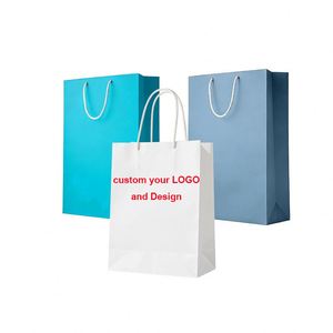 <b>Print</b> Luxury Gift Shopping With Logo Gold Foil Custom Paper Bag With Logo - Product Image 1