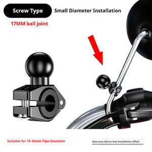 Support de téléphone pour moto en aluminium, adaptateur à boule, base, montage sur trou de rétroviseur, accessoires de vélo, pince à dégagement rapide, boule de 1 pouce - Product Image 5