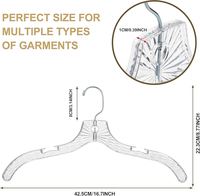 Paquete de 24 Perchas de Plástico Duraderas con Corte de Cristal Transparente de Calidad para Ropa y Trajes, Antideslizantes, Multifuncionales, para Almacenamiento en Armarios
