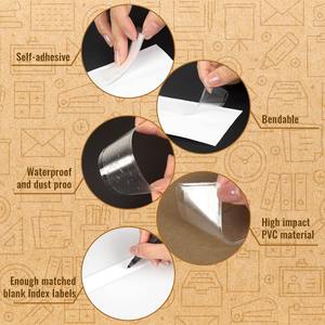 <span class=keywords><strong>Etiqueta</strong></span> de estante adhesiva con tarjeta de índice en blanco, bolsillos, <span class=keywords><strong>etiqueta</strong></span> de estante transparente, <span class=keywords><strong>etiqueta</strong></span> de papel adhesiva para estantes de buzón de estantería/ - Product Image 3